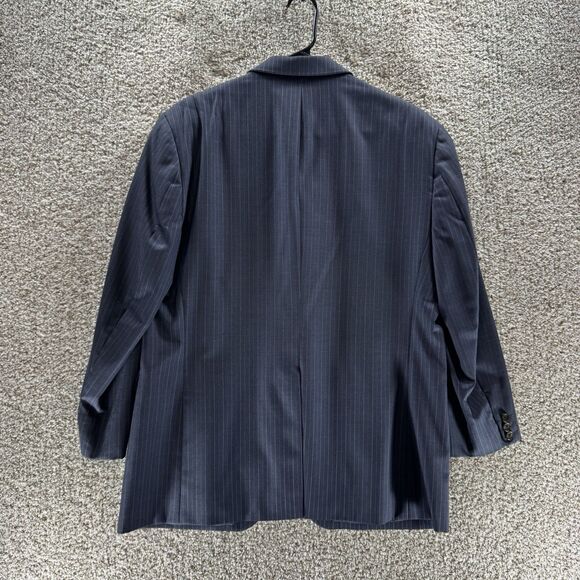 Ralph Ralph Lauren Blazer Mens 40 Blue Pin Stripes 3 Button Double RL Wool RRL - Picture 10 of 16